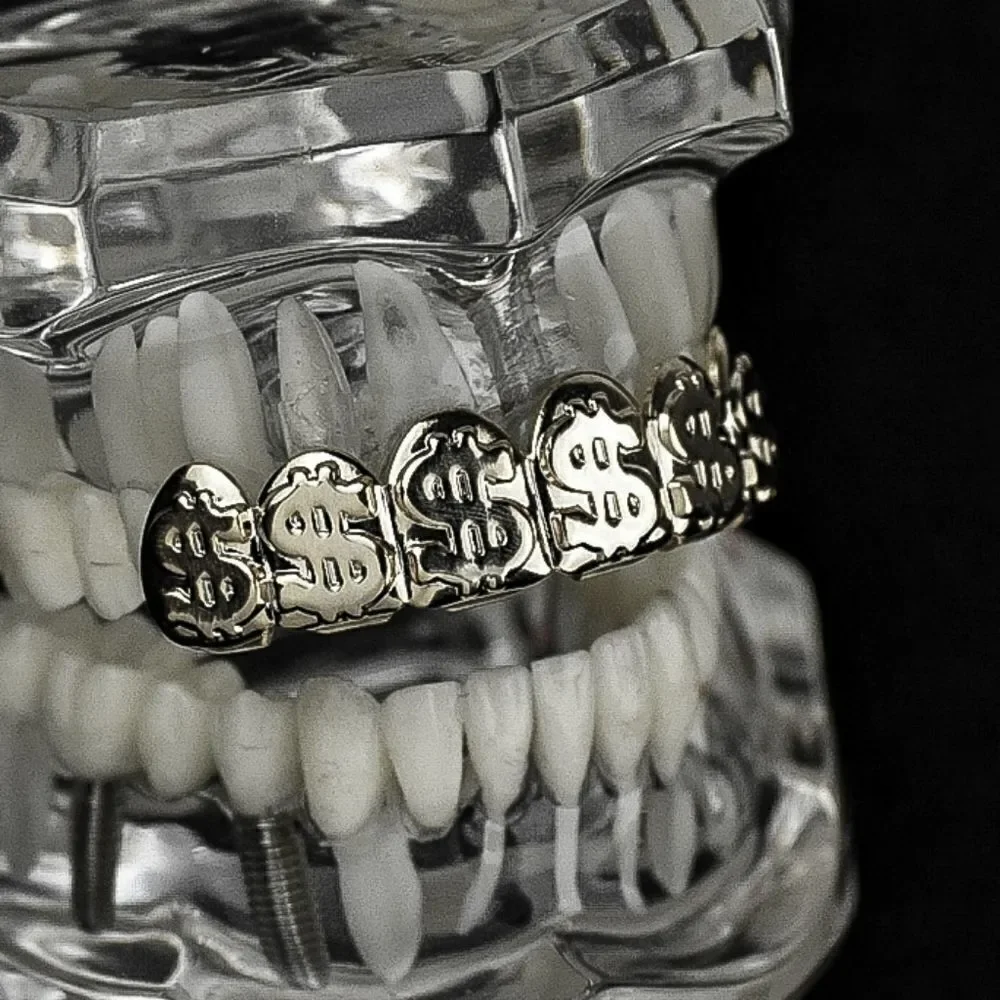 Silver Money Grillz